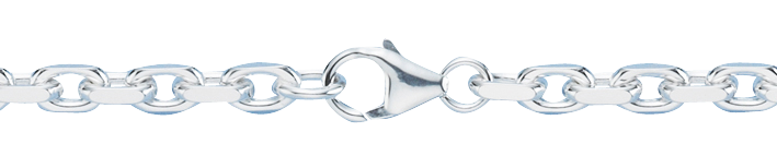 Bracelet Anchor diamond cut chain width 5.3mm