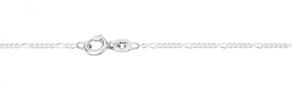 Collier Figaro diamantiert Kettenbreite 1.5mm