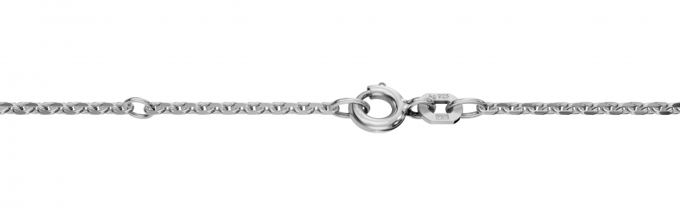 Collier mit Zwischenöse Anker diamantiert Kettenbreite 1.7mm