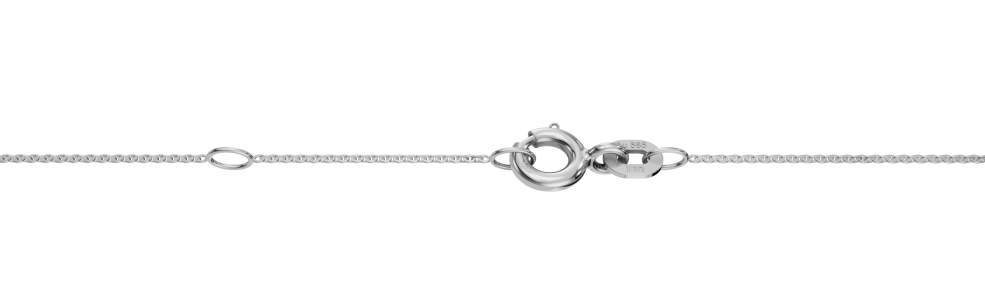 Collier mit Zwischenöse Anker flach Kettenbreite 0.8mm