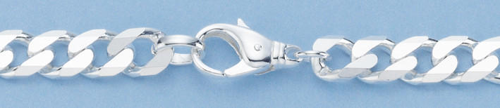 Bracelet Figaro diamond cut chain width 7.9mm