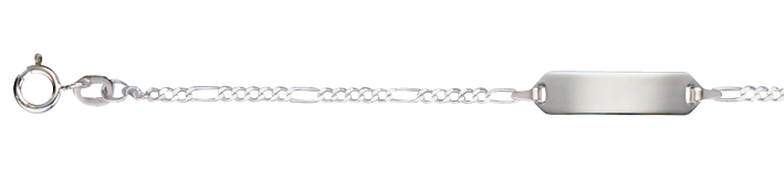 Id-Armband Figaro diamantiert Kettenbreite 1.9mm