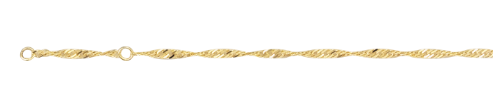 Fusskette Singapur Kettenbreite 2.4mm