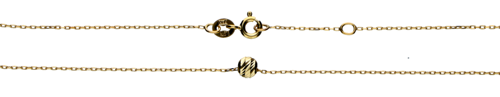 Collier mit Zwischenöse Anker diamantiert