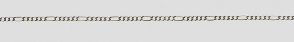 Collier Figaro diamantiert Kettenbreite 1.5mm