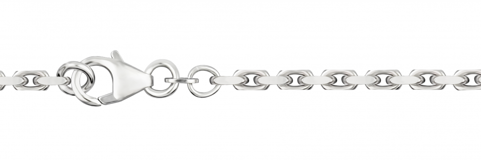 Bracelet Anchor diamond cut chain width 2.5mm