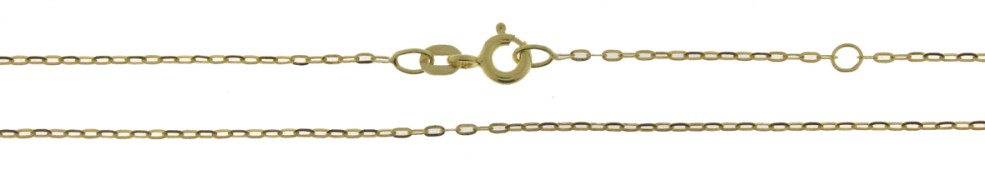 Collier mit Zwischenöse Anker flach Kettenbreite 1.1mm