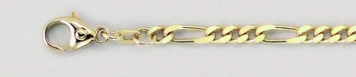 Necklace Figaro diamond cut chain width 3.4mm