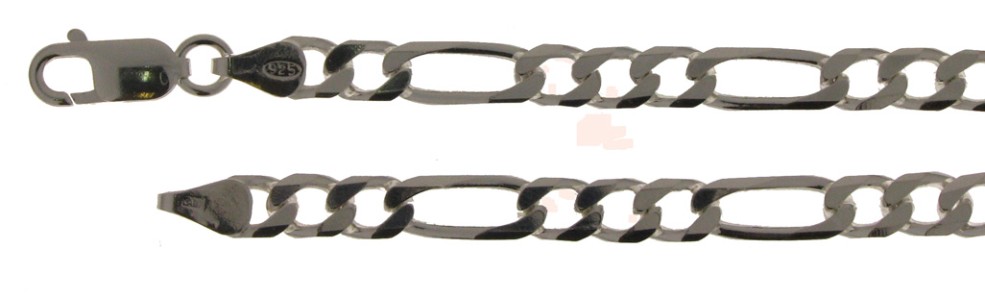 Collier Figaro diamantiert Kettenbreite 5mm