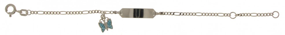 Id-Armband Figaro diamantiert Kettenbreite 1.9mm