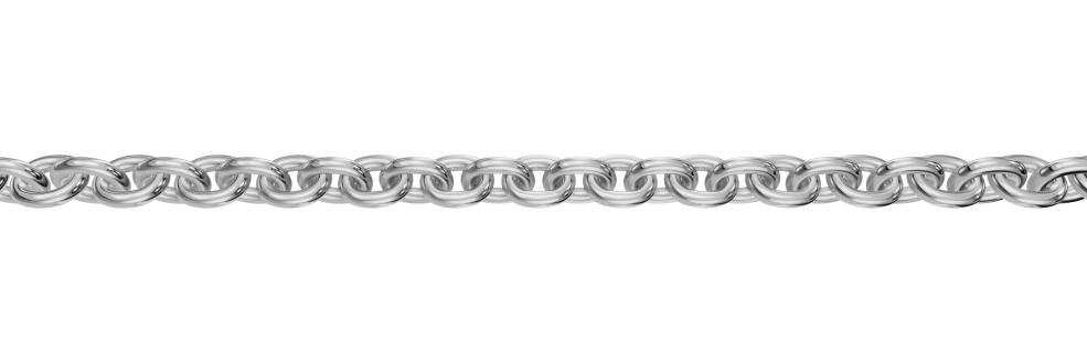 Collier mit Zwischenöse Anker rund Kettenbreite 1.1mm