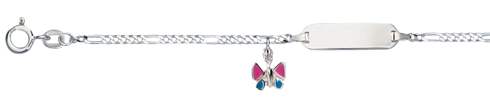 Id-Armband Figaro diamantiert Kettenbreite 1.9mm