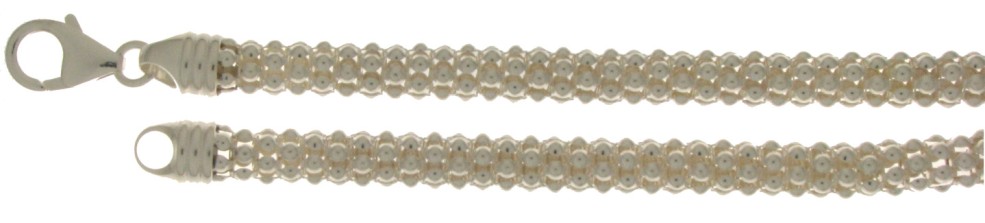 Collier Popcorn-Kette Kettenbreite 7mm