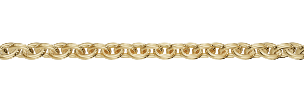 Necklace Anchor round chain width 1.3mm