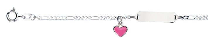 Id-Armband Figaro diamantiert Kettenbreite 1.9mm