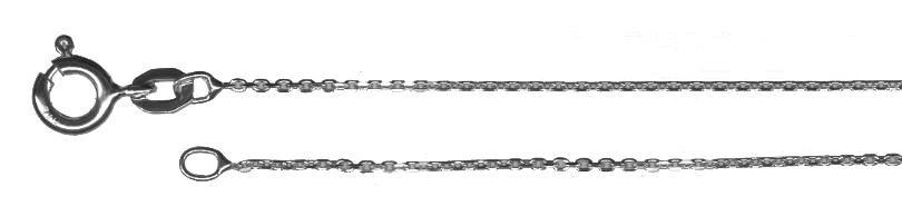 Necklace Anchor diamond cut chain width 1.05mm