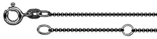 Necklace incl.loop Box chain chain width 0.9mm