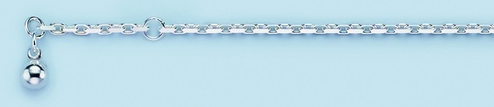 Fusskette Anker diamantiert Kettenbreite 1.75mm