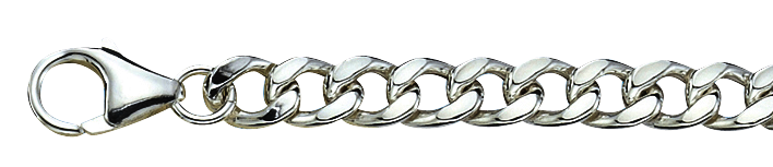 Necklace Curb chain hollow chain width 7mm