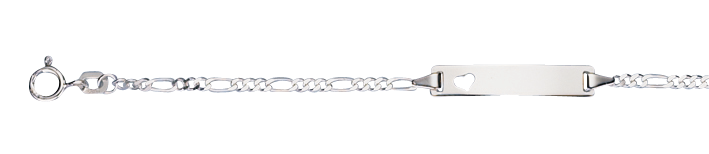 Id-Armband Figaro diamantiert Kettenbreite 2.1mm