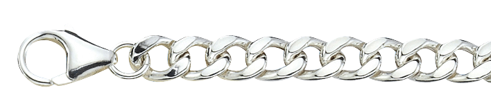 Necklace Curb chain hollow chain width 7mm