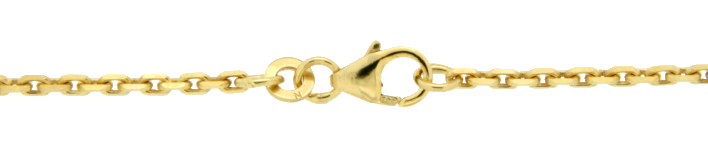 Collier mit Zwischenöse Anker diamantiert Kettenbreite 1.9mm