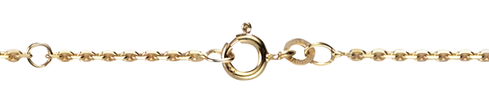 Collier mit Zwischenöse Anker diamantiert Kettenbreite 1.7mm