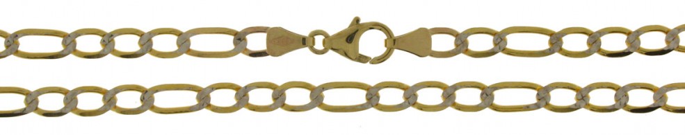 Armband Figaro diamantiert Kettenbreite 4.3mm