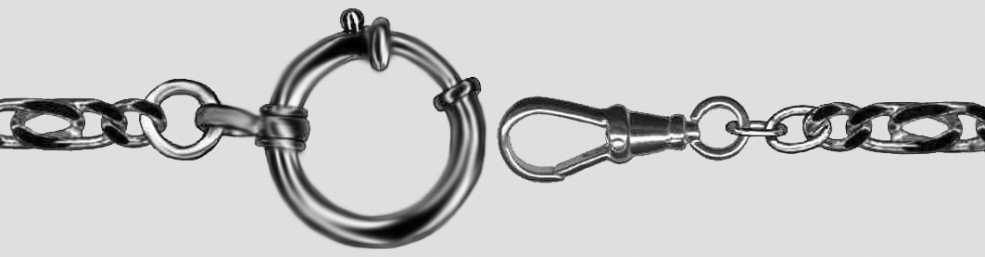Uhrkette Figaro verlötet Kettenbreite 4.7mm