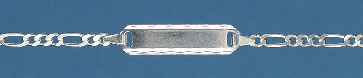 Id-Bracelet Figaro diamond cut chain width 2.1mm