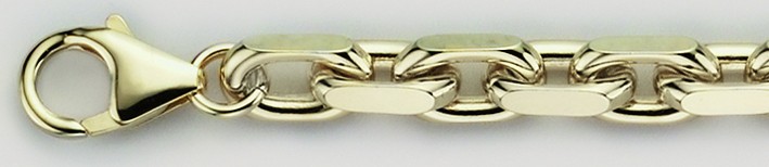 Bracelet Anchor diamond cut chain width 6.5mm