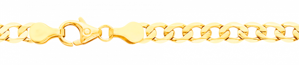 Necklace Curb chain wide chain width 4.9mm