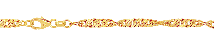 Necklace Singapore chain width 3.8mm