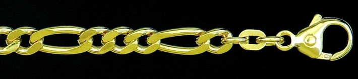 Collier Figaro diamantiert Kettenbreite 4.6mm