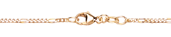 Necklace Figaro diamond cut chain width 1.5mm