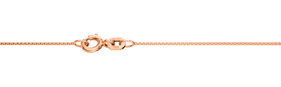 Necklace Round box chain chain width 0.8mm