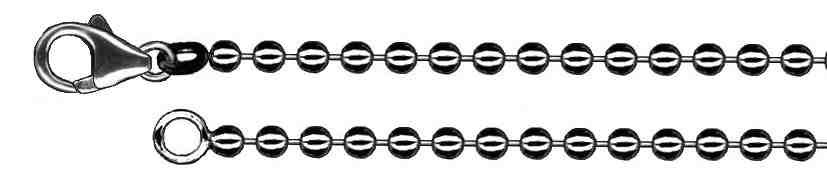 Collier Kugelkette Kettenbreite 3mm