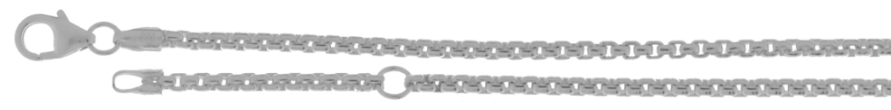 Necklace incl.loop Round box chain chain width 2mm