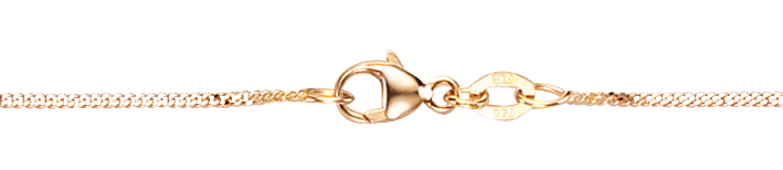 Collier mit Zwischenöse Panzer Kettenbreite 1.1mm
