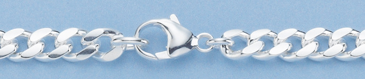 Collier Panzer oval diamantiert Kettenbreite 6.5mm