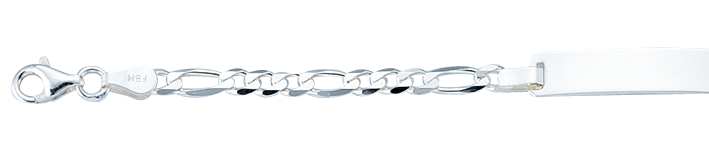 Id-Armband Figaro Kettenbreite 3.8mm