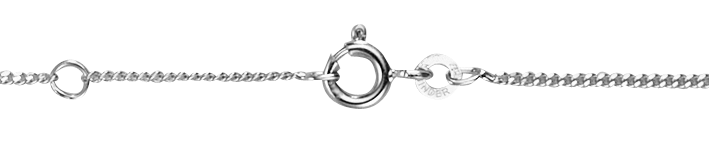 Necklace incl.loop Curb chain chain width 1.2mm