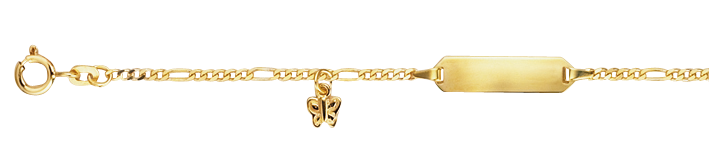 Id-Armband Figaro diamantiert Kettenbreite 1.9mm