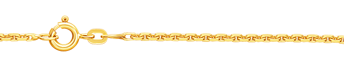 Bracelet Anchor diamond cut chain width 1.6mm