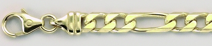 Necklace Figaro diamond cut chain width 6mm