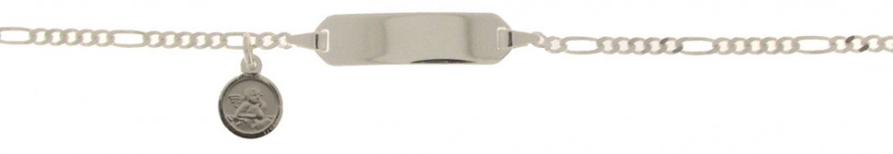 Id-Armband Figaro diamantiert Kettenbreite 1.9mm