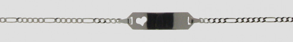 Id-Armband Figaro diamantiert Kettenbreite 1.9mm