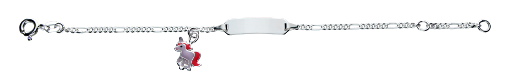 Id-Armband Figaro diamantiert Kettenbreite 1.9mm