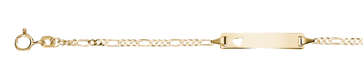 Id-Bracelet Figaro diamond cut chain width 2.1mm