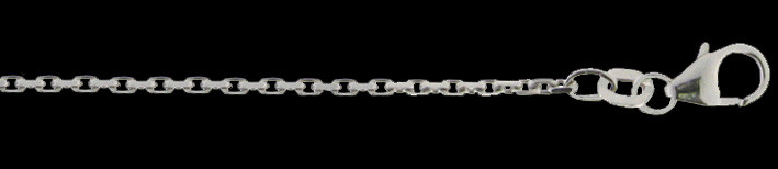 Necklace Anchor diamond cut chain width 1.3mm